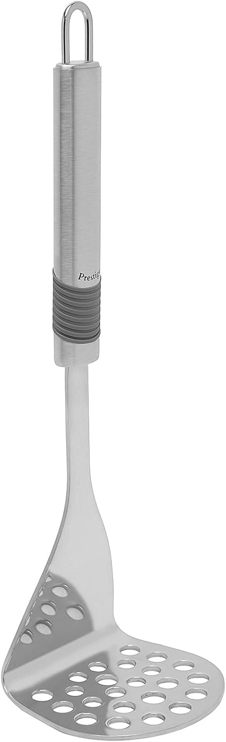 Prestige Progrip Steel Kitchen Utensils Set with Stand | Nonstick Stainless Steel Cooking Utensils Set | Kitchen Accessories | PR55185