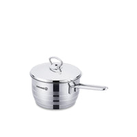 Korkmaz Astra Stainless Steel Saucepan 16x10 cm / 2.0 l. | Stainless Steel Induction Compatible Tri-Ply Bottom Saucepan | KA1892