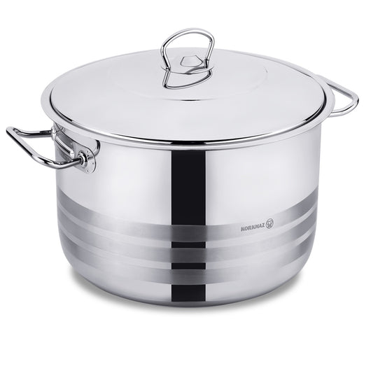 Korkmaz Mega Stainless Steel Casserole Pot 50X33 Cm / 65.0 L. | KA1952