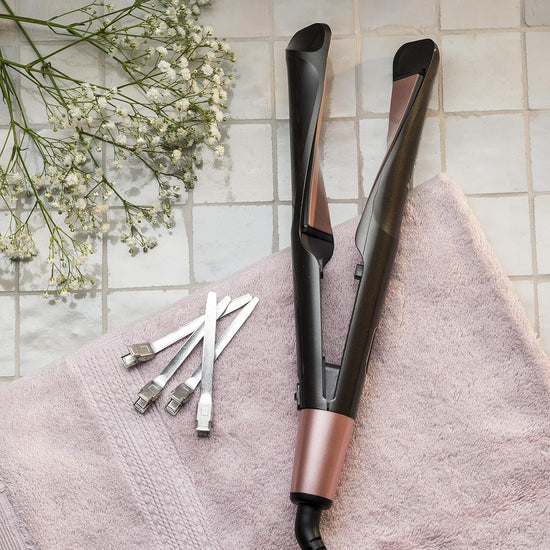 Remington Proluxe Curl & Straight Confidence Styler | Unique Twisted Design with OPTIheat Technology for Smooth or Curly Styles – S6606