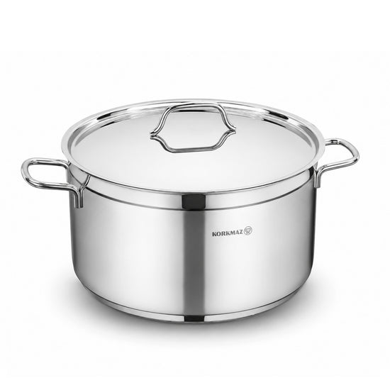 Korkmaz Alfa Extra Deep Stainless Steel Casserole 26x16 CM (8.5L) | KA1026