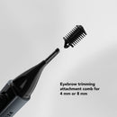 CARRERA 524 Hair Trimmer for Men & Women Integrated Spotlight for Precision Trimming Portable & Cordless Ideal for Small Facial Hair, Nose, Ears, Eyebrows, Sideburns etc Cutting length 0.4 mm, Silver