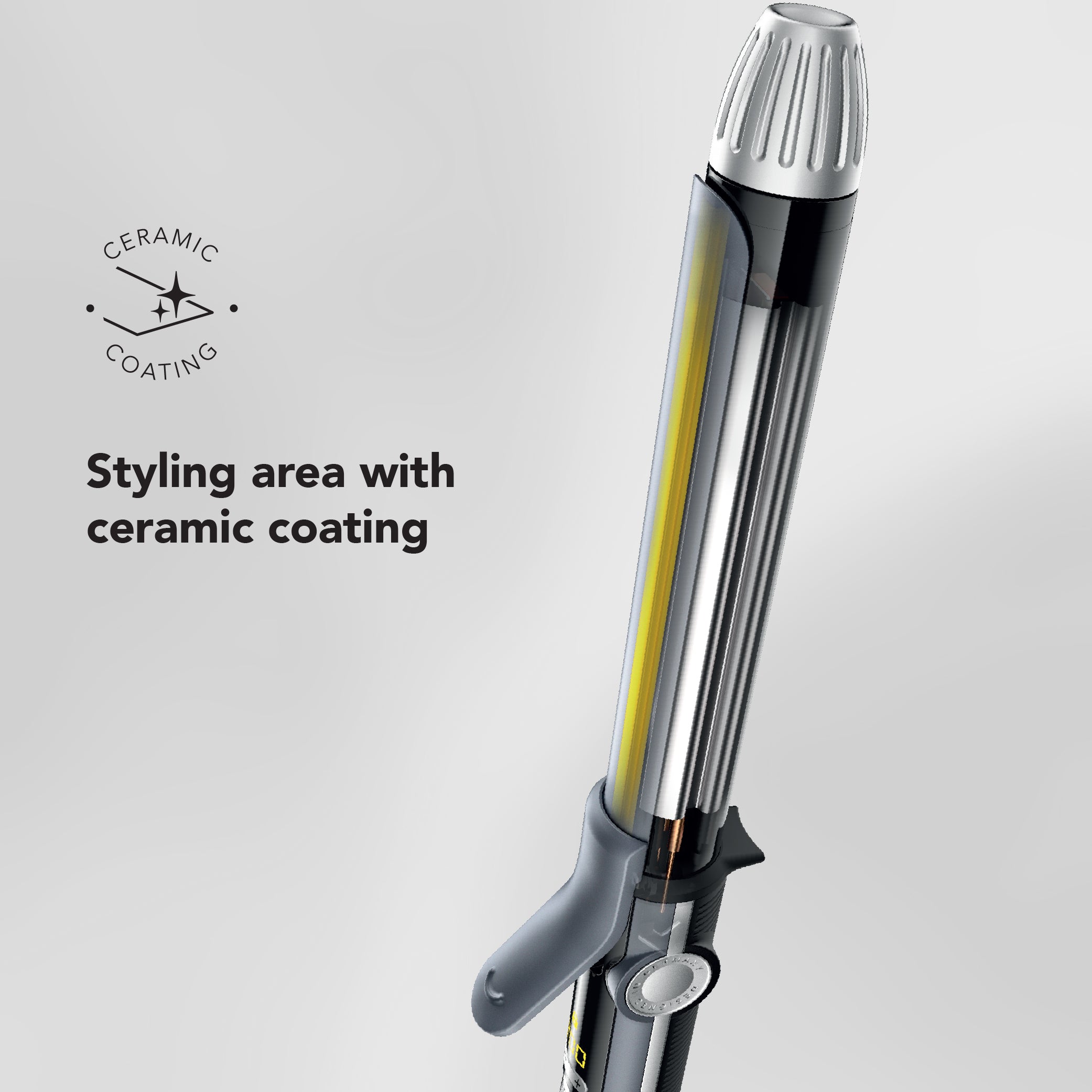 Carrera 537 Professional Curling Machine Hair Rod | Curling Iron Tong for Women | Ceramic Wand - Flexi Rod, LED & Long Plates