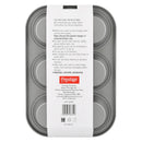 Prestige Non-Stick Carbon Steel 6 Pcs Cup Muffin Pan | Cupcake Baking Pan | Grey - PR28611