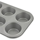 Prestige Non-Stick Carbon Steel 6 Pcs Cup Muffin Pan | Cupcake Baking Pan | Grey - PR28611