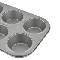 Prestige Non-Stick Carbon Steel 6 Pcs Cup Muffin Pan | Cupcake Baking Pan | Grey - PR28611
