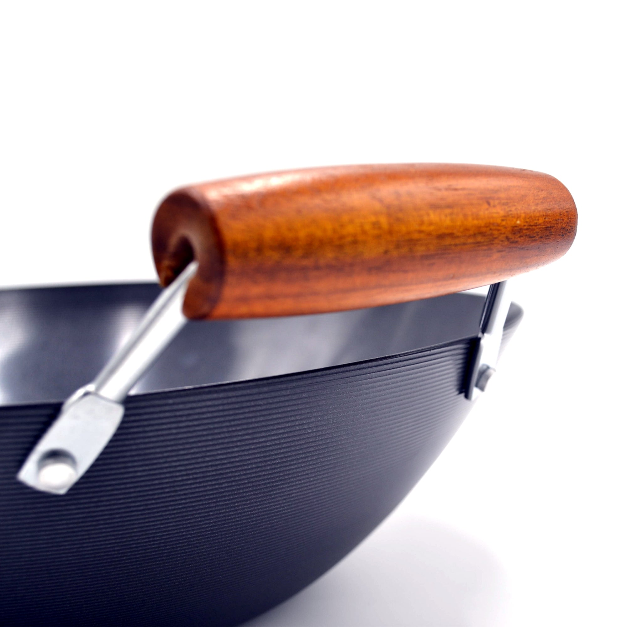 Prestige Nonstick Wok Pan 35Cm | Stir Fring Pan with wooden Handle | Black - PR42251