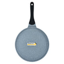 Prestige Cast Aluminium 26 CM Speckled Tawa | Long Lasting Non Stick Coating | Non Slip Bakelite Handle | Aluminium Induction base|Induction Compatible | PR15854 - Grey