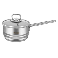 Prestige Infinity Stainless Steel Sauce Pan 1 Litre 14 CM | Non- Stick| Transparent Cover Lid | Induction Compatible- Silver