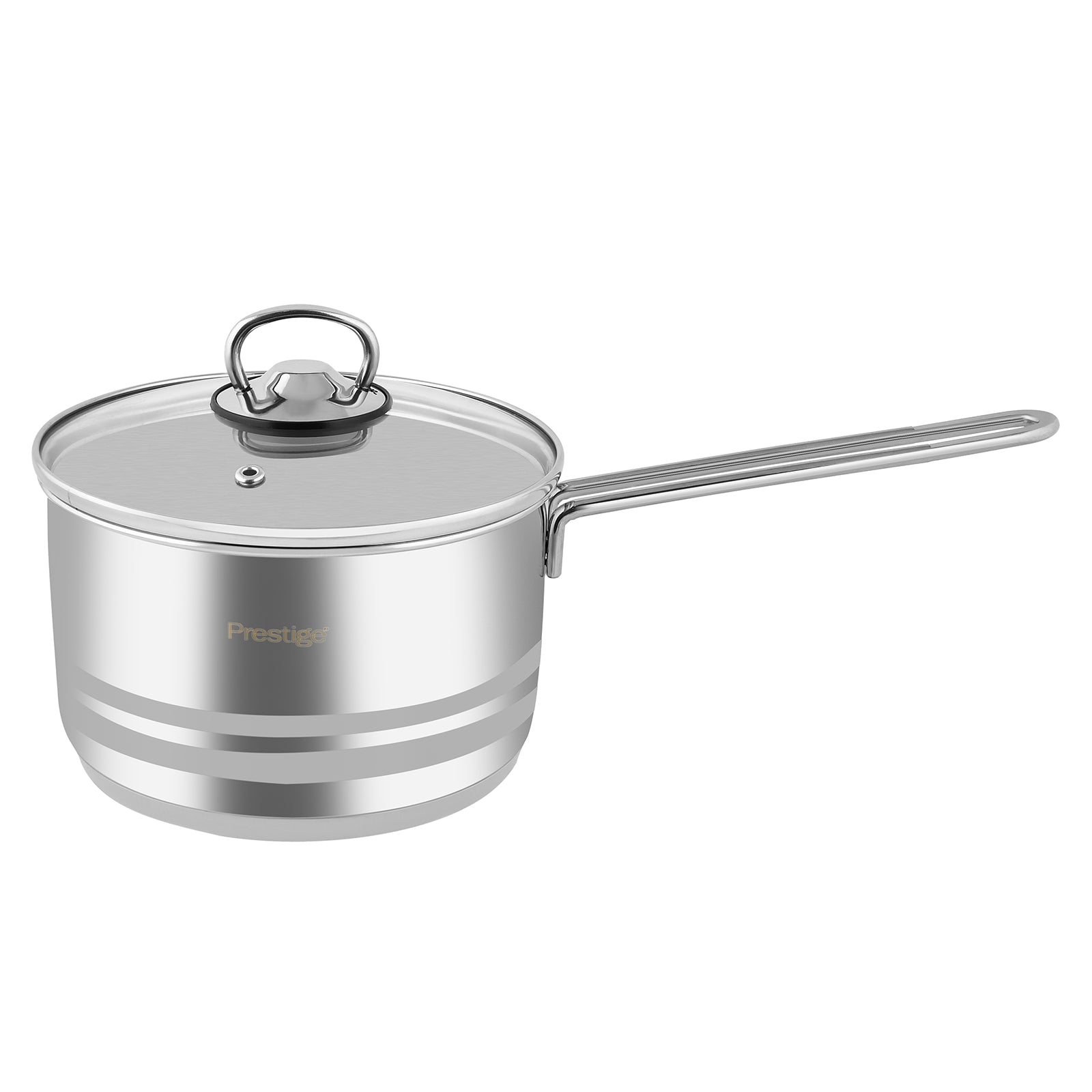 Prestige Infinity Stainless Steel Sauce Pan 2.5 Ltr, 18 cm | Induction Compatible Covered Sauce Pan | PR77373