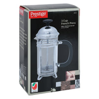 Prestige French Press Coffee Maker 8 Cups 1000ml | Compact Glass French Press with Stainless Steel Filter | PR48179