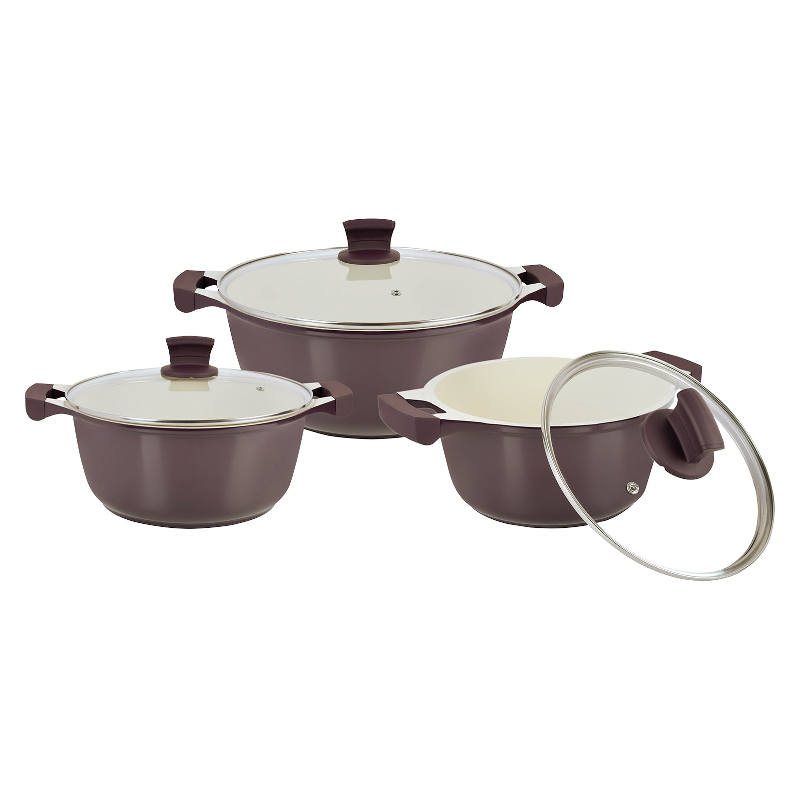Prestige Cast Aluminum Ceramic Non Stick 6pcs Set - Violet | PR80955
