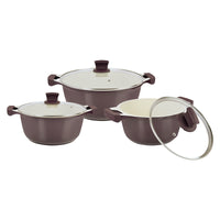 Prestige Cast Aluminum Ceramic Non Stick 6pcs Set - Violet | PR80955