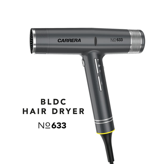 CARRERA BLDC Hair Dryer No 633-110,000 RPM Brushless Motor, 2000W Power Boost, Magnetic Styling Nozzle & Diffuser, Auto-Clean Function, Lightweight Design