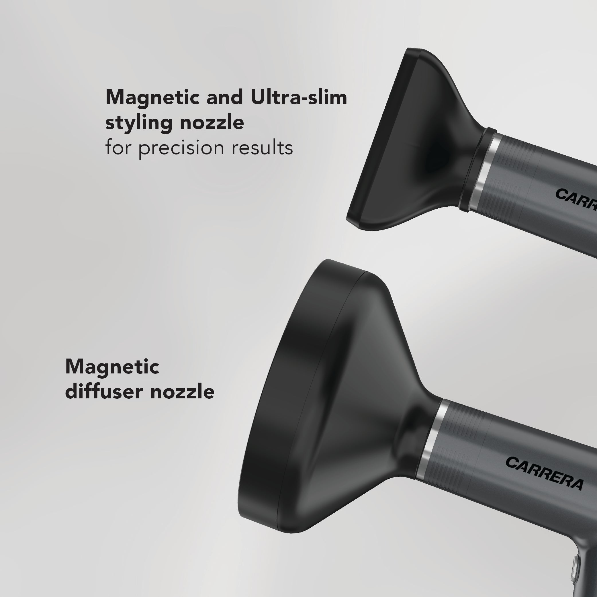 CARRERA BLDC Hair Dryer No 633-110,000 RPM Brushless Motor, 2000W Power Boost, Magnetic Styling Nozzle & Diffuser, Auto-Clean Function, Lightweight Design