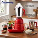 Butterfly Tulip Mixer Grinder - 600W -3 Jars- Red