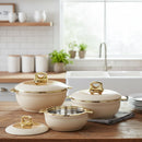 Asian Globus Casserole Dlx Set 3(Super)(1600+2500+3500) | Super PU Insulation Hot Pot with Stainless Steel Inner Casing | Serving Dishes with Lids | Hot Food Storage Container & Warmers