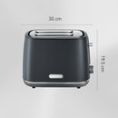 CARRERA Toaster CRR563 – 2-Slice Toaster with 7 Browning Settings, Wide Slots, Reheat & Defrost Function, and Automatic Shut-Off