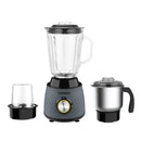 CARRERA 3-in-1 Powerful Blender 600W with 1.5L Blending Jar, Staineless Steel Blades & Copper Motor, Knob Control & LED Dislay, Perfect for Mixing, Grinding and Blending, Grey- CRR567, 2 Year Warranty