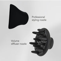 CARRERA AC Hair Dryer CRR 539 – 2200W Professional Hair Dryer with AC Motor, Ceramic Coating, Ionic Function, Cool Shot, and Styling Accessories
