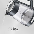 CARRERA Glass Kettle CRR649– 2200W Electric Kettle with 1.7L Heat-Resistant Glass Jug, STRIX Controller & Boil-Dry Protection
