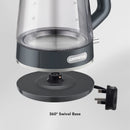 CARRERA Glass Kettle CRR649– 2200W Electric Kettle with 1.7L Heat-Resistant Glass Jug, STRIX Controller & Boil-Dry Protection