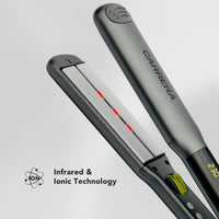 CARRERA CRR634 Infrared Ionic Hair Straightener – Professional Ceramic Flat Iron with Adjustable Temperature, Frizz-Free Styling, Auto Shut-Off & Overheat Protection, Lock Function