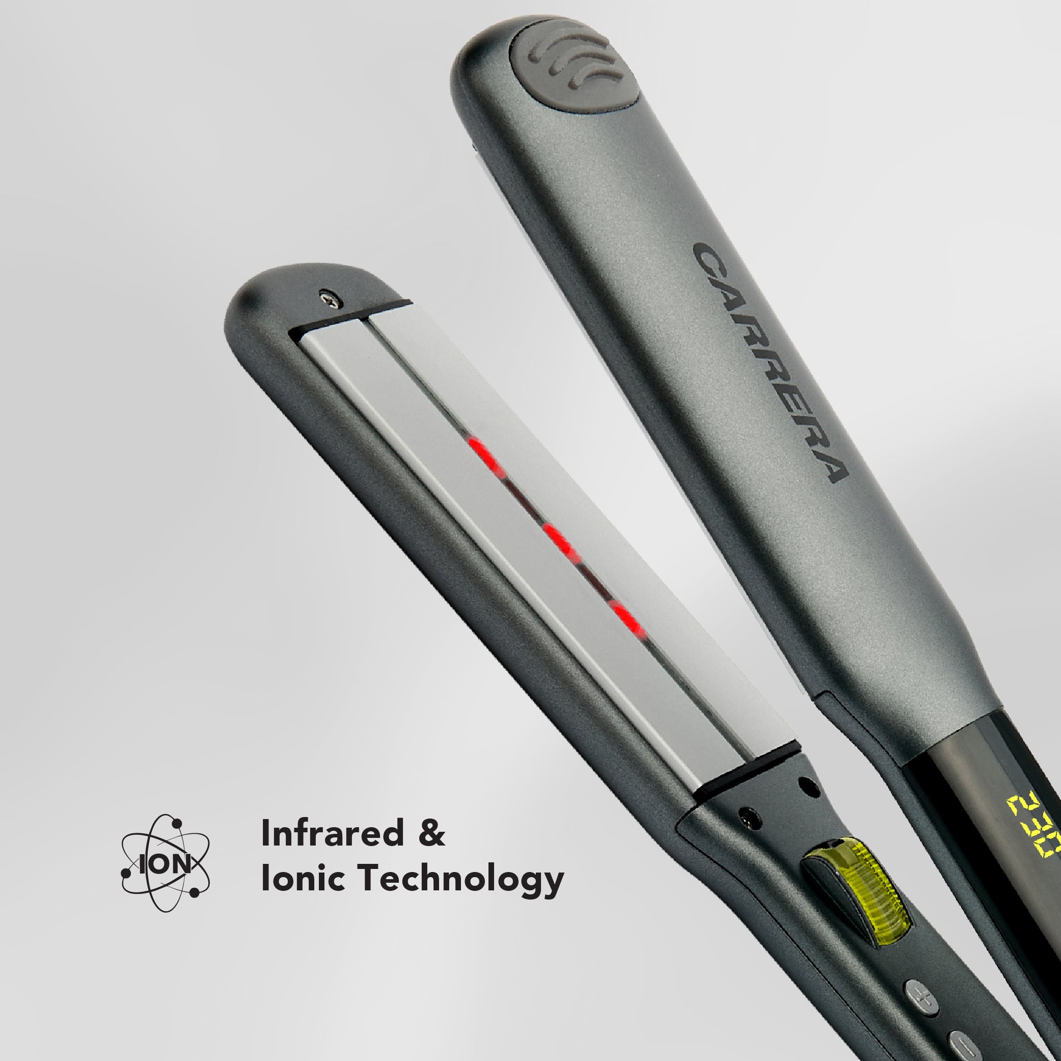CARRERA CRR634 Infrared Ionic Hair Straightener – Professional Ceramic Flat Iron with Adjustable Temperature, Frizz-Free Styling, Auto Shut-Off & Overheat Protection, Lock Function