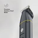 CARRERA CRR625 All-in-1 Trimmer for Men | Cordless Beard, Hair & Body Grooming Kit, Stainless Steel Blades, IPX6 Waterproof, USB Rechargeable, LED Display, 5-Min Boost, Multi Attachments, Gift for Men