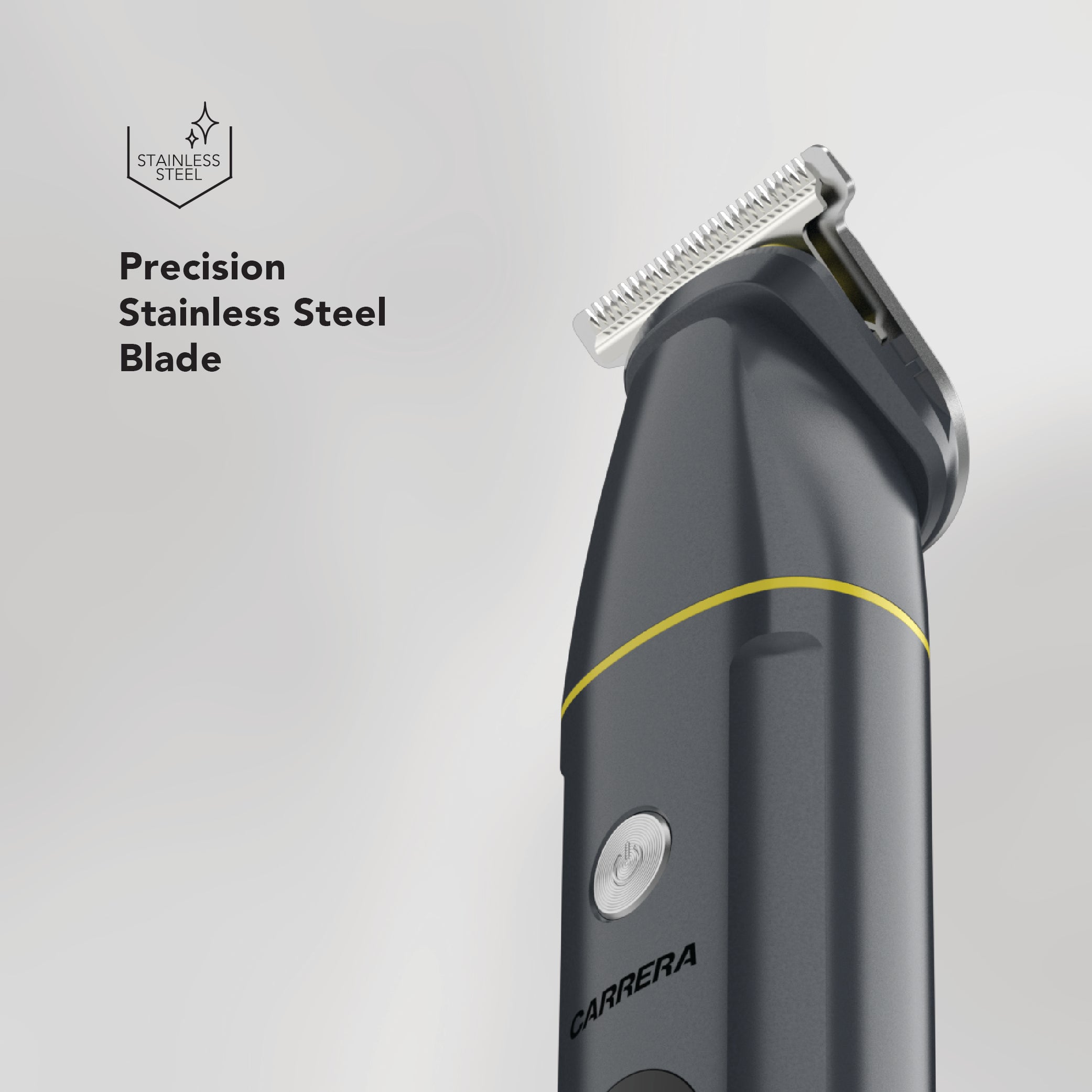 CARRERA CRR625 All-in-1 Trimmer for Men | Cordless Beard, Hair & Body Grooming Kit, Stainless Steel Blades, IPX6 Waterproof, USB Rechargeable, LED Display, 5-Min Boost, Multi Attachments, Gift for Men