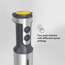 CARRERA 1000W Stick Blender, 4-in-1 Hand Blender & Grinder – Stainless Steel, Full Copper DC Motor, Turbo, LED Display, For Soups, Smoothies, Chutneys, Baby Food – CRR453, 2-Year Warranty