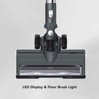 CARRERA Cordless Stick Vacuum Cleaner CRR321 – 400W Cordless Vacuum with BLDC Motor, 23Kpa Suction Power, Multi-Cyclone Filtration & LED Display