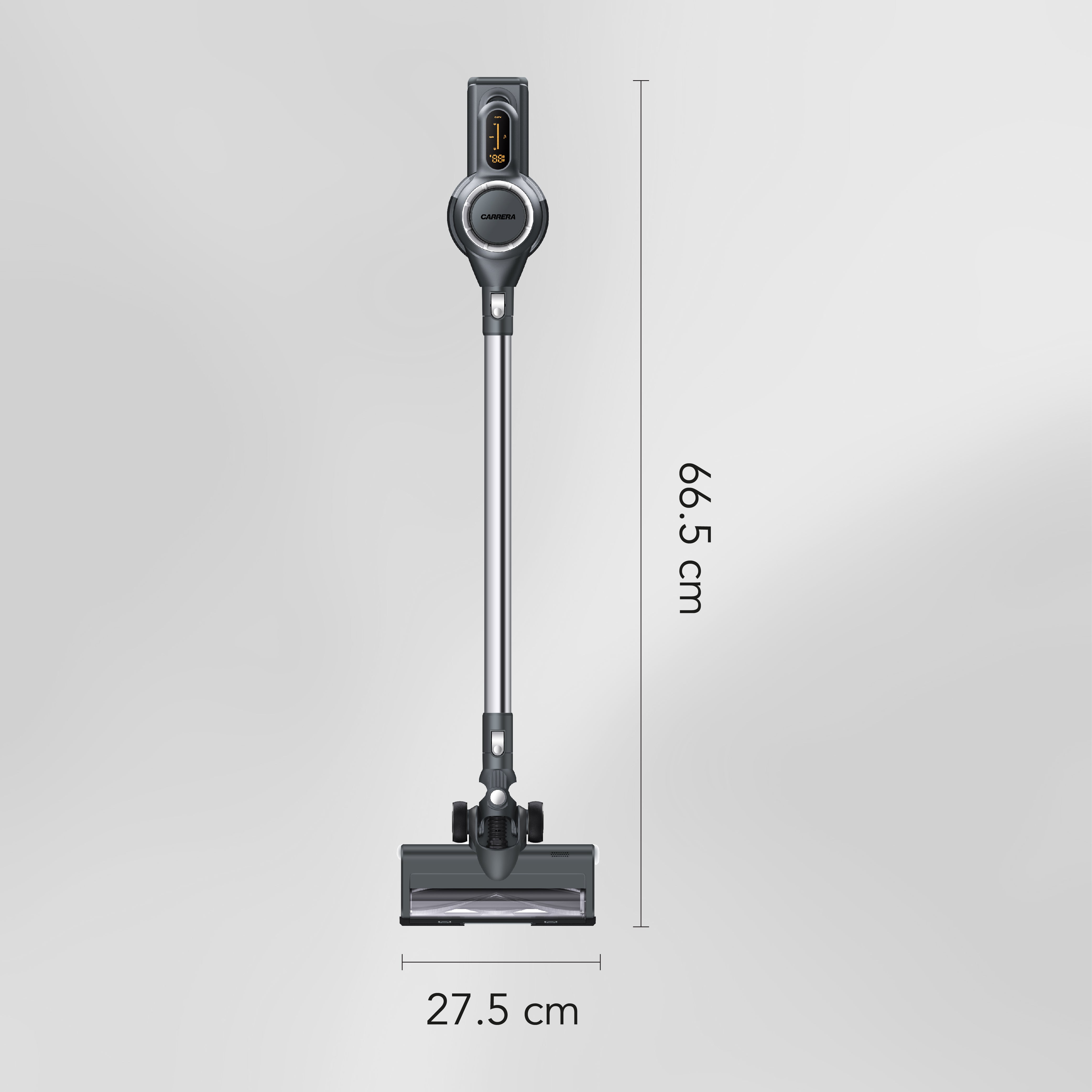 CARRERA Cordless Stick Vacuum Cleaner CRR321 – 400W Cordless Vacuum with BLDC Motor, 23Kpa Suction Power, Multi-Cyclone Filtration & LED Display