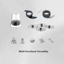 CARRERA Digital Food Processor № 568 – 1000W High-Performance Food Processor with Digital Knob, LED Display & Multi-Function Accessories