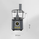 CARRERA Digital Food Processor № 568 – 1000W High-Performance Food Processor with Digital Knob, LED Display & Multi-Function Accessories