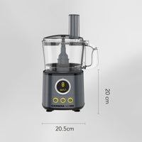 CARRERA Digital Food Processor № 568 – 1000W High-Performance Food Processor with Digital Knob, LED Display & Multi-Function Accessories