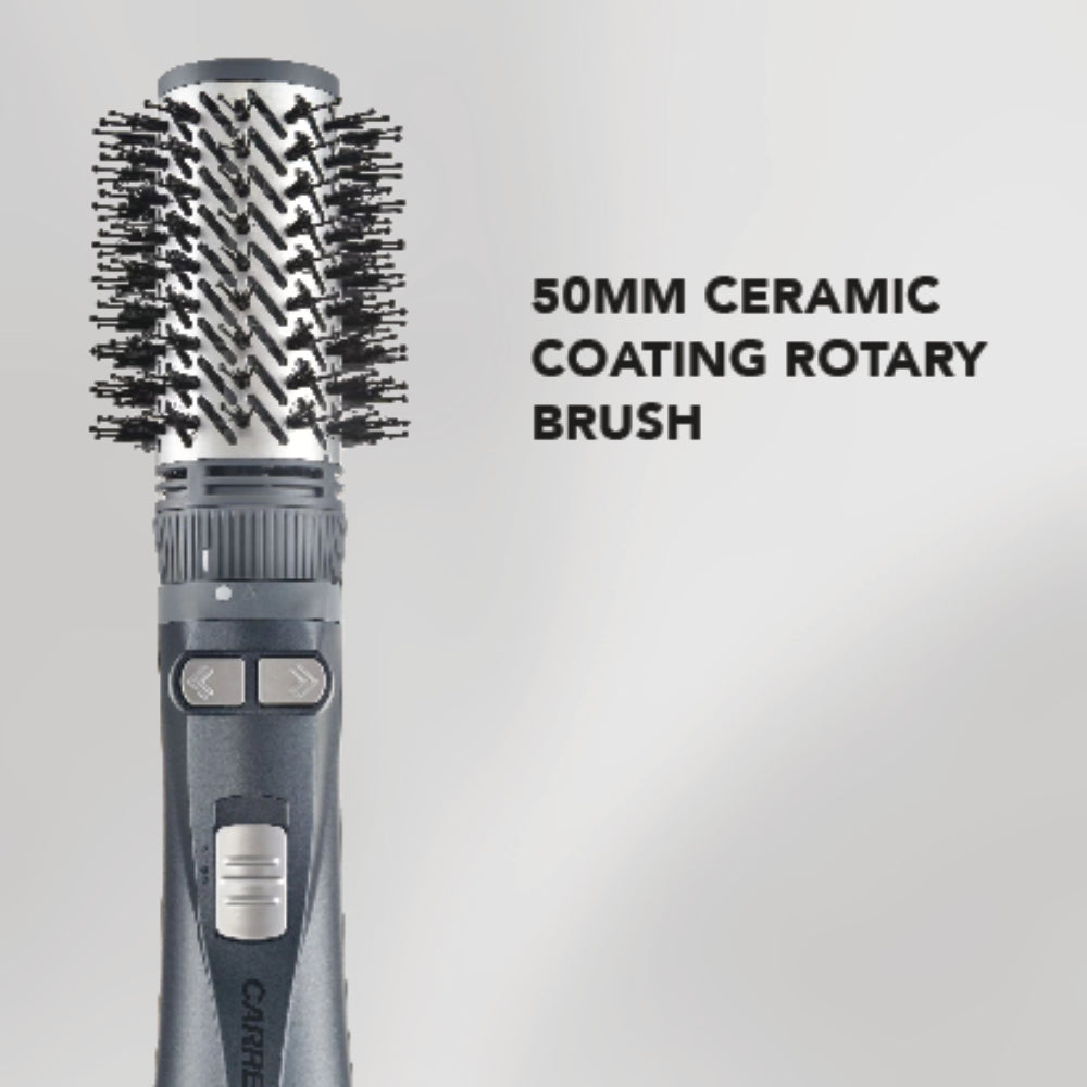 CARRERA OMNI Styler 1200W Hot Air Brush – One Step Hair Dryer & Volumizer with Rotating Ceramic Brush, 6 Attachments, Frizz Control, 3 Heat Settings, Cool Shot, Blow Dry & Style, CRR528, 2 Yr Warranty