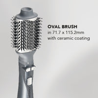CARRERA OMNI Styler 1200W Hot Air Brush – One Step Hair Dryer & Volumizer with Rotating Ceramic Brush, 6 Attachments, Frizz Control, 3 Heat Settings, Cool Shot, Blow Dry & Style, CRR528, 2 Yr Warranty