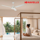 Havells Breezo Plus Electric Celling Fan | Classic Celling Fan with High Air Delivery Energy Efficient | Off White