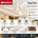 Havells Equs Plus Electric Celling Fan | Classic Celling Fan with High Air Delivery Energy Efficient | White Gold