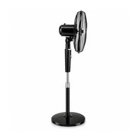 Havells Rigo Pedestal Stand Fan Black 400Mm | 3 Speed Levels & Adjustable Height | 5AS Blade with 1 Hours Timer
