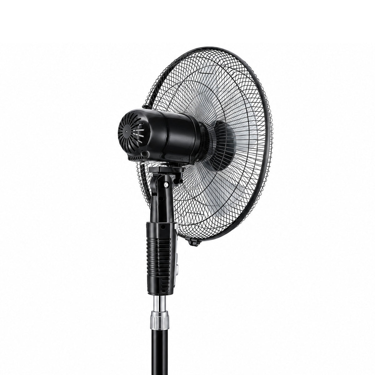 Havells Rigo Pedestal Stand Fan Black 400Mm | 3 Speed Levels & Adjustable Height | 5AS Blade with 1 Hours Timer