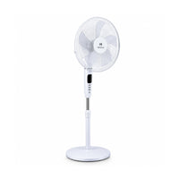 Havells Rigo Pedestal Stand Fan with Remote White 400Mm | 3 Speed Levels & Adjustable Height | 5AS Blade with 1 Hours Timer