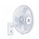 Havells Oro Wall Fan White 400Mm | 3 Speed Levels Wall Mounted Cooling Fan with 2 Pull String Cords | Perfect for Home, Work Room or Office Use