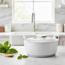 Asian Majestic Gold Casserole Dlx 1000 Ml- White | Super PU Insulation Hot Pot with Stainless Steel Inner Casing | Dishwasher Safe | Serving Dishes with Lids | Hot Food Storage Container & Warmers