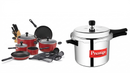 Prestige 22-Piece Non-Stick Cookware Set (PR20965) + 4L Popular Aluminum Pressure Cooker (MPP24100) Ultimate Kitchen Combo |  PR71013