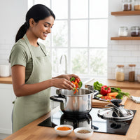 Korkmaz Pressa Stainless Steel Pressure Cooker 9L | Aluminium Capsul Base Turkish Pressure Cooker with Heavy Lid |   Induction Base Cooker