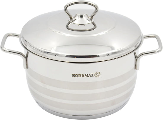 Korkmaz Astra Stainless Steel Casserole Pot 24X14 Cm / 6.3 L.
 | KA1903