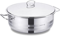 Korkmaz Mega Low Stainless Steel Casserole Pot 28X11 Cm / 6.5 L. | KA1941