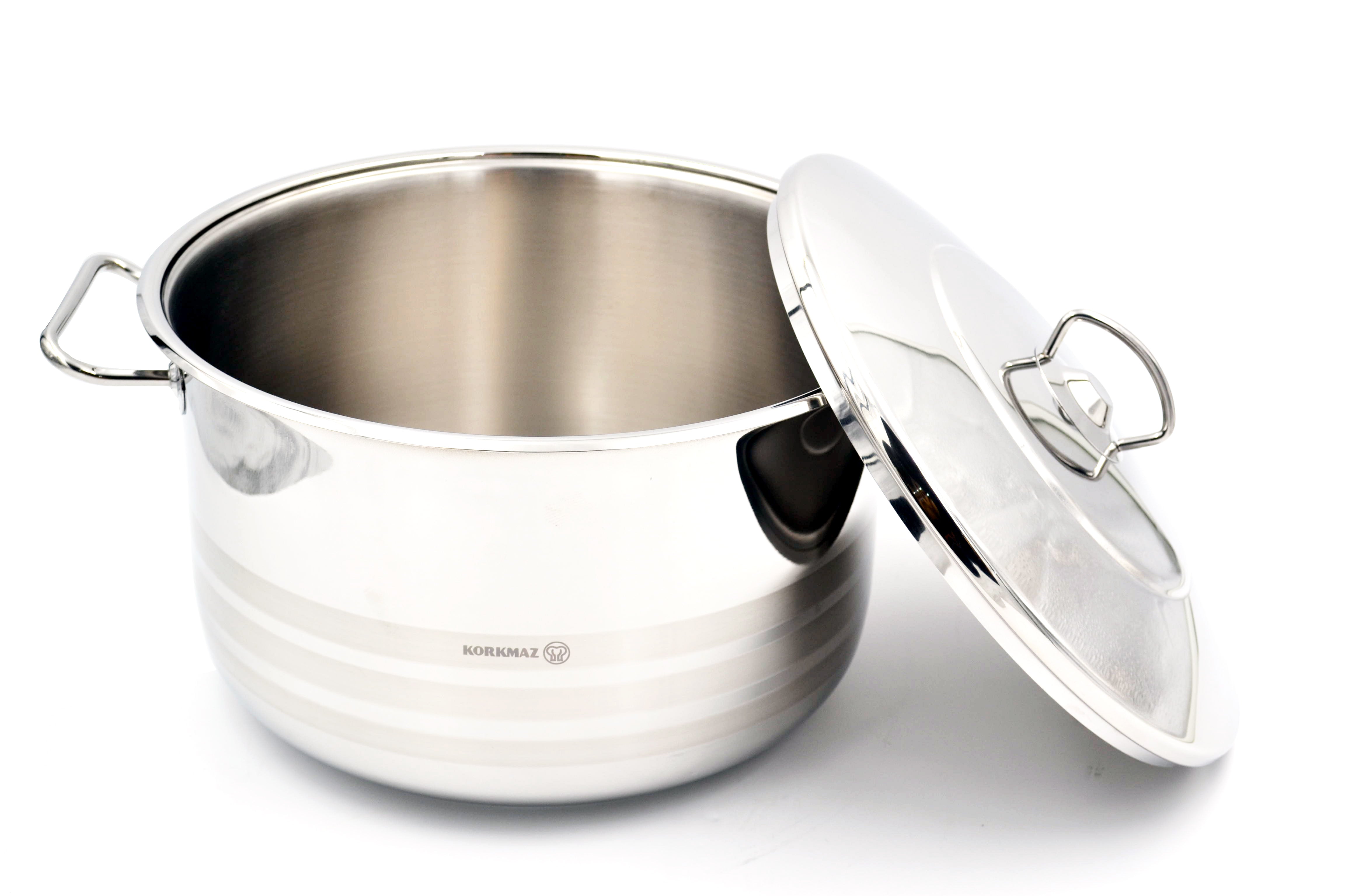 Korkmaz Mega Stainless Steel Casserole Pot 28X17 Cm / 10.0 L. | KA1942